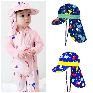 HOT!! Mũ nón bơi chống nắng, mũ đi biển che gáy lưỡi trai cho trẻ em bé trai né gái