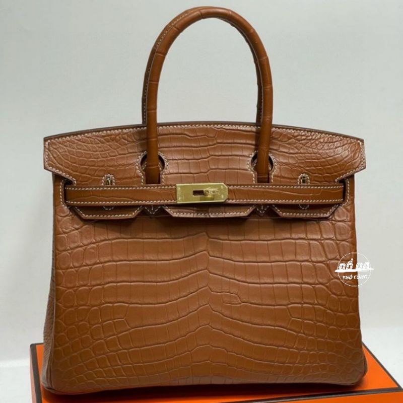 Túi xách HM Birkin da cá sấu . Tặng kèm 01 đôi dép HM da epsom pháp