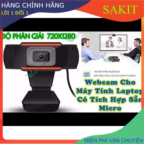 Webcam (camera) cho máy  tính( PC) có độ phân giải HD  hình ảnh sắc nét 720p (Có mic)