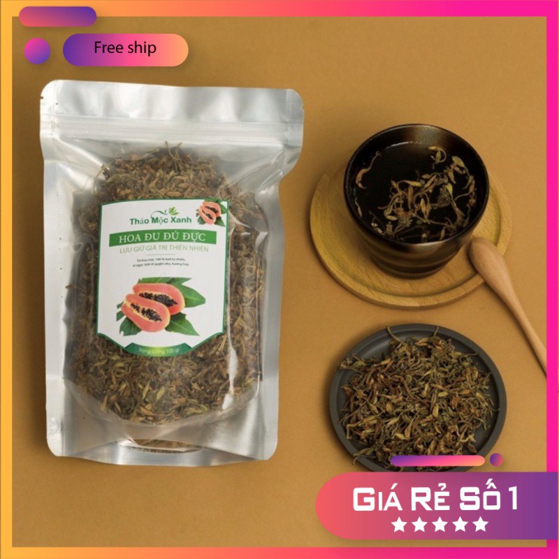 Nụ hoa đu đủ đực 500g khô thơm đã sao vàng hạ thổ-Dược Liệu Quý