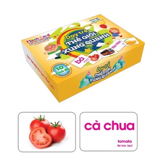 Thẻ học thông minh flashcard song ngữ cho trẻ 0-6 tuổi. Kích thước to 13x19 cm