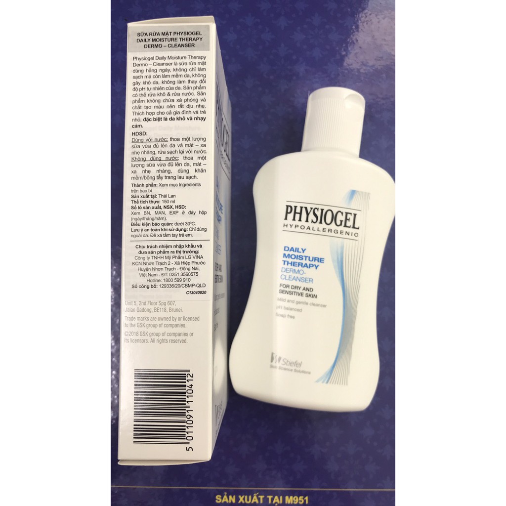 [Chính hãng] Sữa rửa mặt dành cho da khô, da nhạy cảm Physiogel Daily Moisture Cleanser 150ml | BigBuy360 - bigbuy360.vn