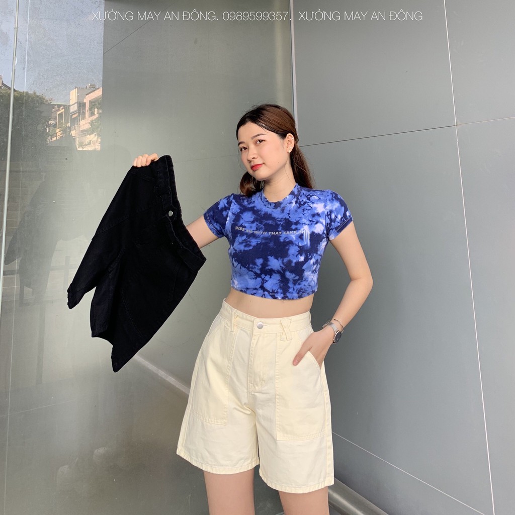 Quần Short Kaki Nữ Lưng Cao Dáng Suông Ulzzang [HÌNH THẬT,VIDEO THẬT] (KKDC)