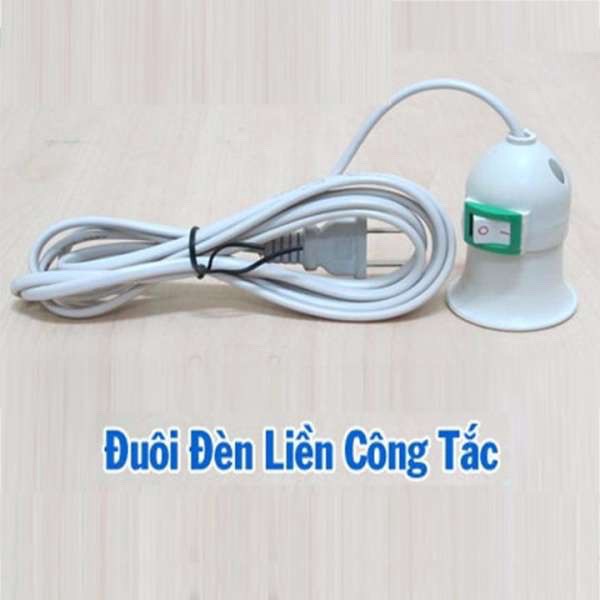 ĐUI ĐÈN E27 DÂY LIỀN 1M5 CÓ CÔNG TẮC