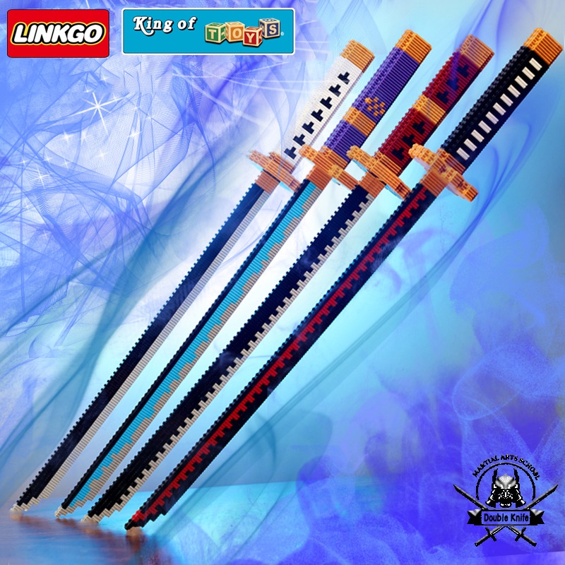 Đồ Chơi Lắp Ráp Xếp Hình LINKGO XINZ Mô Hình Thanh Kiếm Kimetsu no yaiba, Zoro One Piece - KING OF TOYS