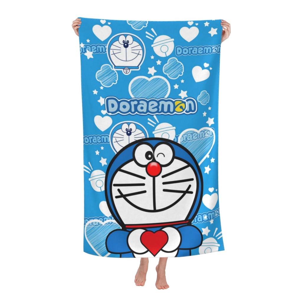 Khăn Tắm Cỡ Lớn 80*130cm In Hình Doraemon Thân Thiện Với Da Cho Nam Nữ