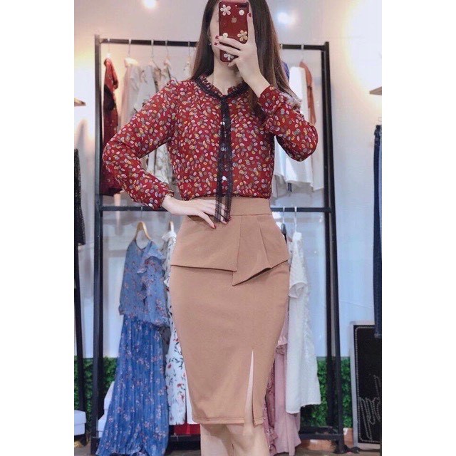 Chân váy bút chì xẻ bên sườn ⭐FREESHIP⭐ chân váy zip thiết kế có tà bèo ở phần bụng - chất liệu Umi mềm mịn co giãn | BigBuy360 - bigbuy360.vn