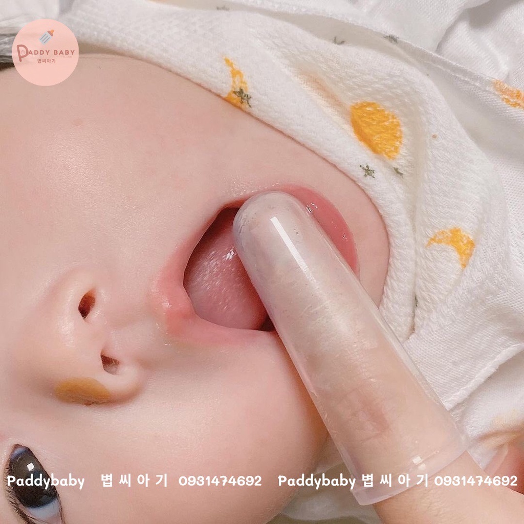 Bàn chải silicon xỏ ngón tay Mybee Hàn Quốc cho bé từ 3m+ - made in Korea