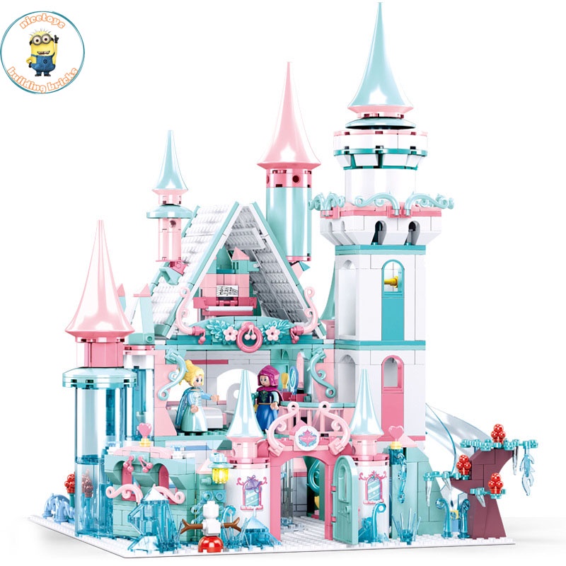 Đồ Chơi Lắp Ráp Kiểu LEGO Friendss Công Chúa Và Lâu Đài Tuyết Princess And Snow Castle Model M38-0789 Với 1314 Mảnh Ghép