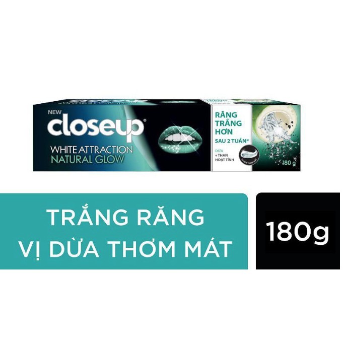 Kem Đánh Răng Closeup Trắng Răng Vị Dừa Thơm Mát 180g