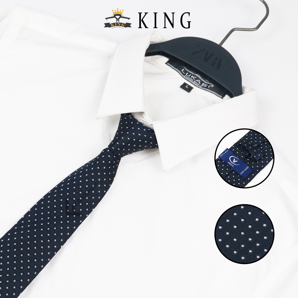 Cà vạt nam KING caravat tự thắt cho công sở kiểu dáng lịch lãm style hàn quốc vải lụa cao cấp giá rẻ C13