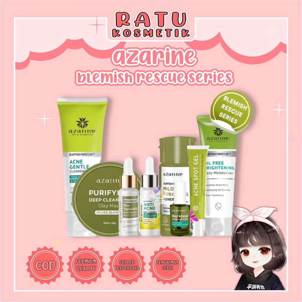❤ Nữ Hoàng Hoàng ❤ Loạt Mụn & Sửa Chữa Chuyên Sâu Azarine | Loạt Cứu Hộ Che Khuyết Điểm | Bọt Rửa Mặt | Gel Trị Mụn Tiện Dụng Chất Lượng Cao | Serum Dưỡng Da | Loại Bỏ Mụn Đầu Đen | Mặt Nạ Đất Sét (✔️Bpom)