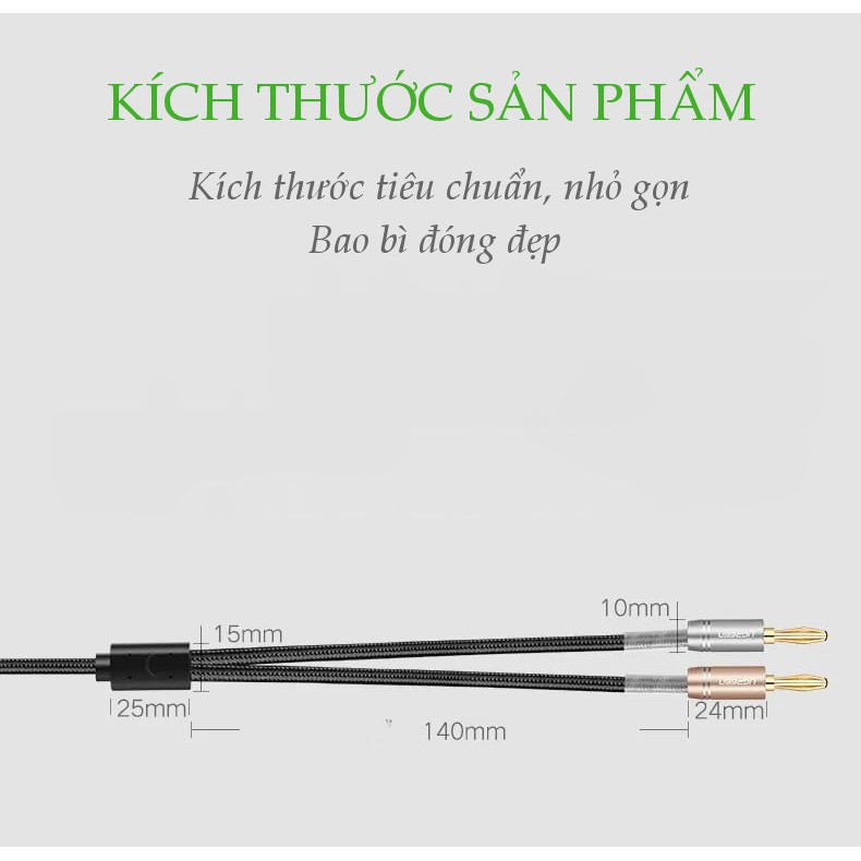 Dây cáp âm thanh đầu giắc bắp chuối Dài 1m UGREEN 50536- Hàng Chính Hãng