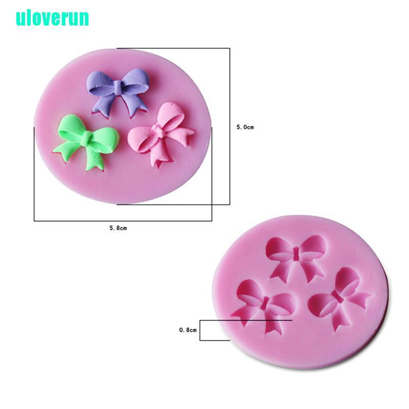 Khuôn Silicone Tạo Hình Nơ 3D Trang Trí Bánh DIY