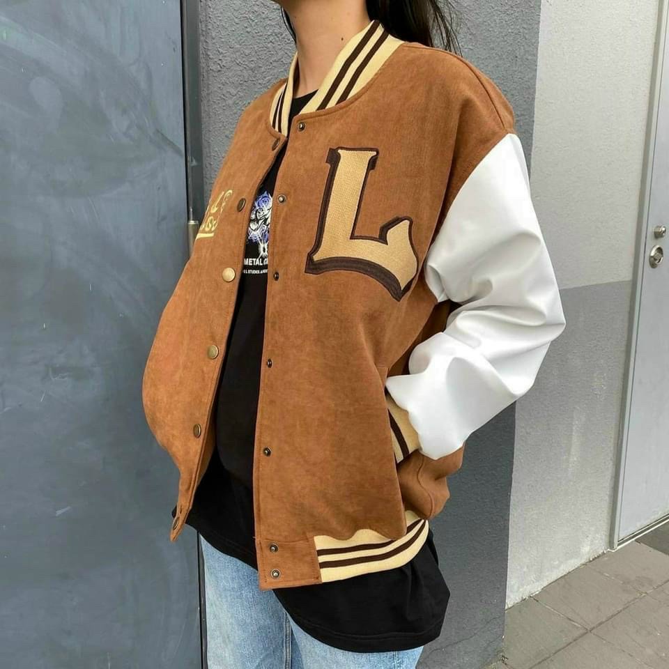 Áo Khoác Bomber Nhung Tăm Unisex Nam Nữ, Áo Bomber 2 Lớp From Rộng