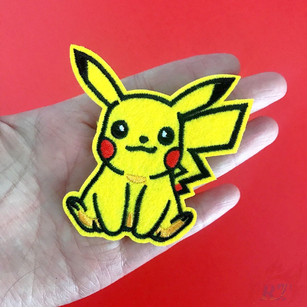 Miếng vải thêu dán lên quần áo kiểu dáng Pikachu dễ thương