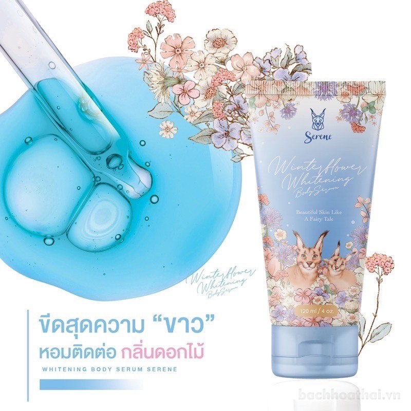 Dưỡng ẩm trắŉg da hương hoa Serene Winter Flower Whitening Body Serum Thái Lan