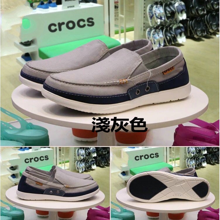 Giày Crocs Vải Canvas Thiết Kế Cá Tính Cho Nam