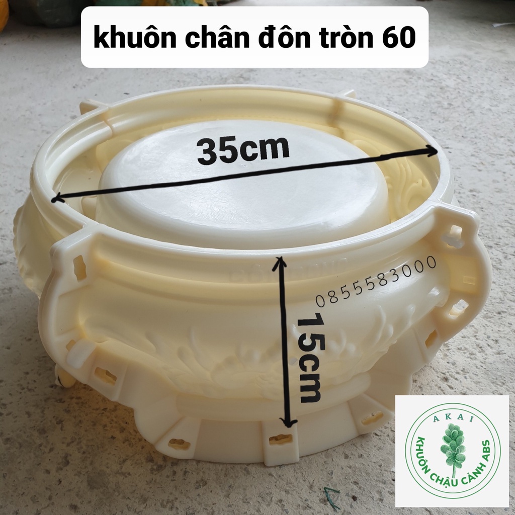 Khuôn đúc chậu tròn 60 và chân đôn