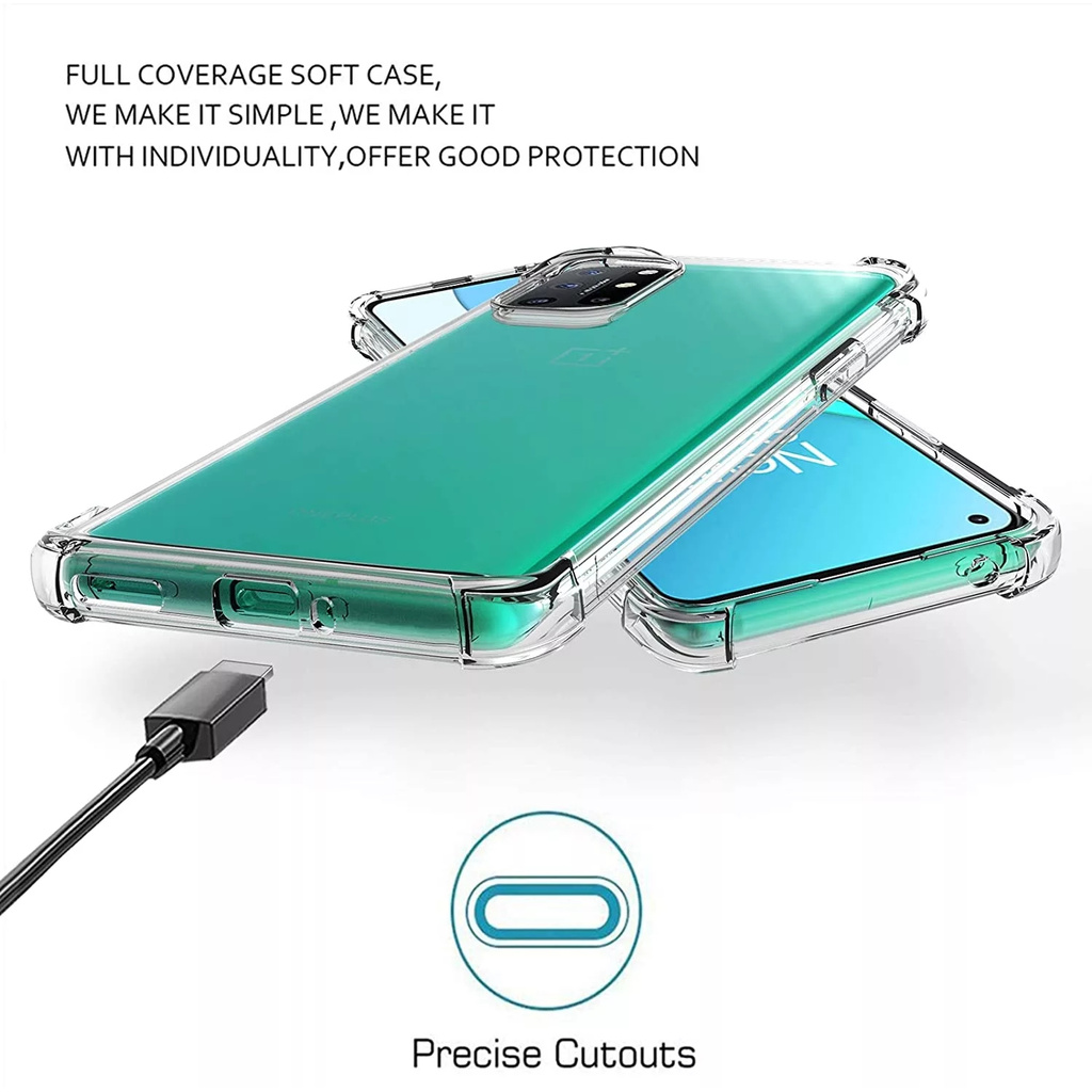 Ốp điện thoại tpu silicon mềm trong suốt chống sốc cho Oneplus 9 8 8t 7 7t 6 6t Nord N10 Pro