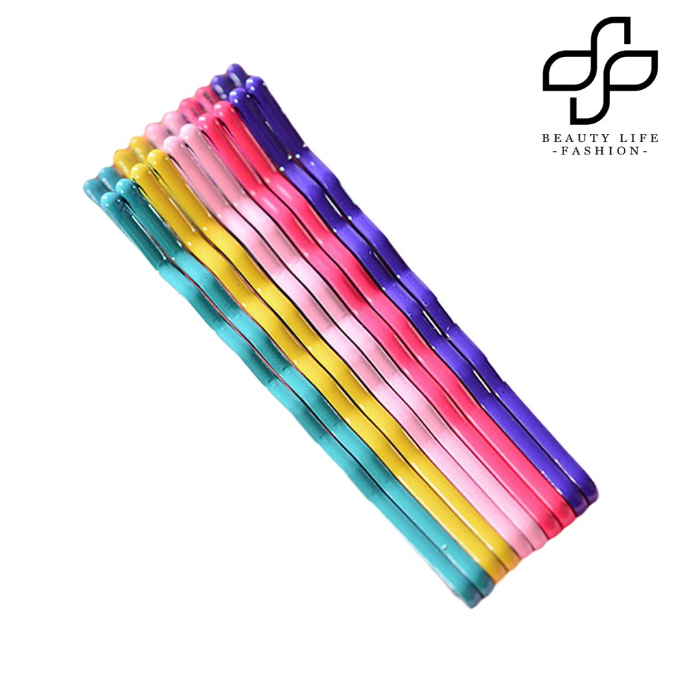 【NEW】10Pcs Girl Rainbow Magnoloran Wavy Bobby Pins Hair Clip Hairpin Hairdressing