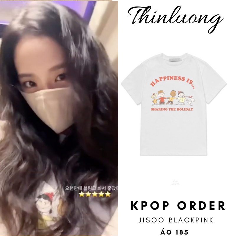 (Sẵn - video ) Áo Happy giống Jisoo Blackpink cotton 4 chiều A12