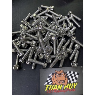 ốc inox 304 salaya 8li20 8li25 8li30 8li40 8li50 8li60 đầu trụ mẫu s03 bắt pass heo , treo pô ,...
