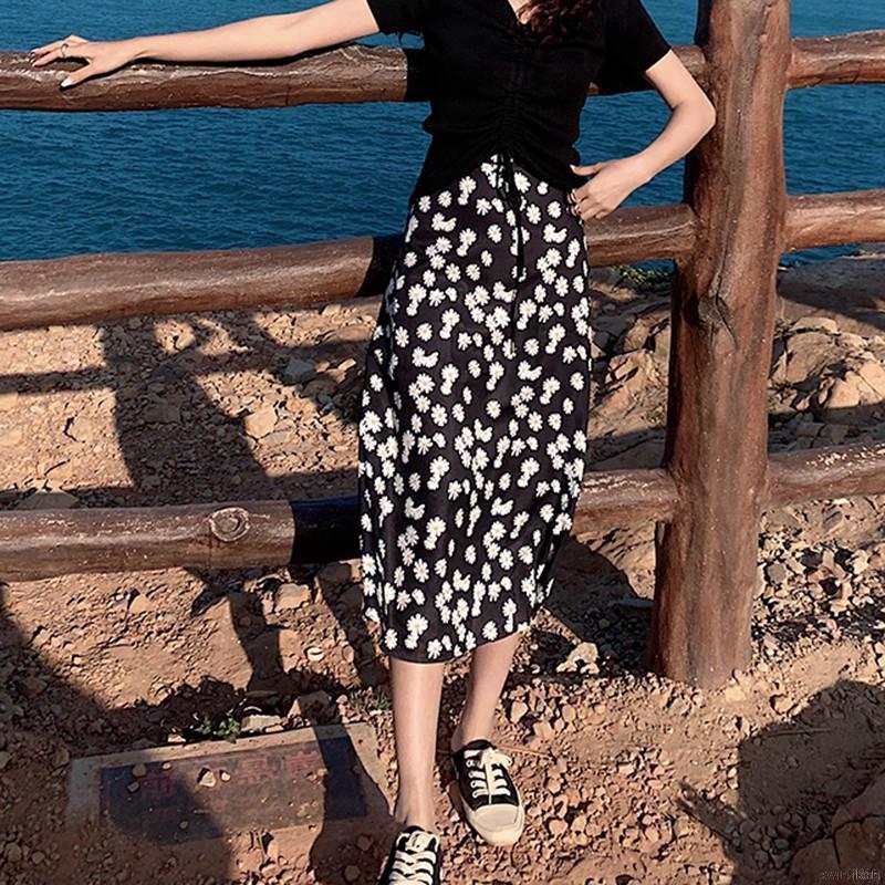 Chân Váy Dài Họa Tiết Hoa Nữ Tính