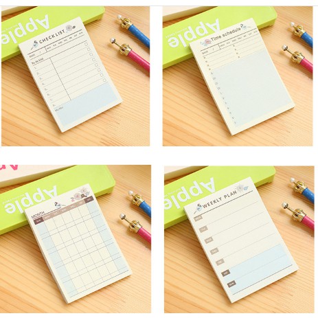 Z0294 Note Lịch Trình Bản Dày Vuông Đứng 4 Cấp Độ Bukao