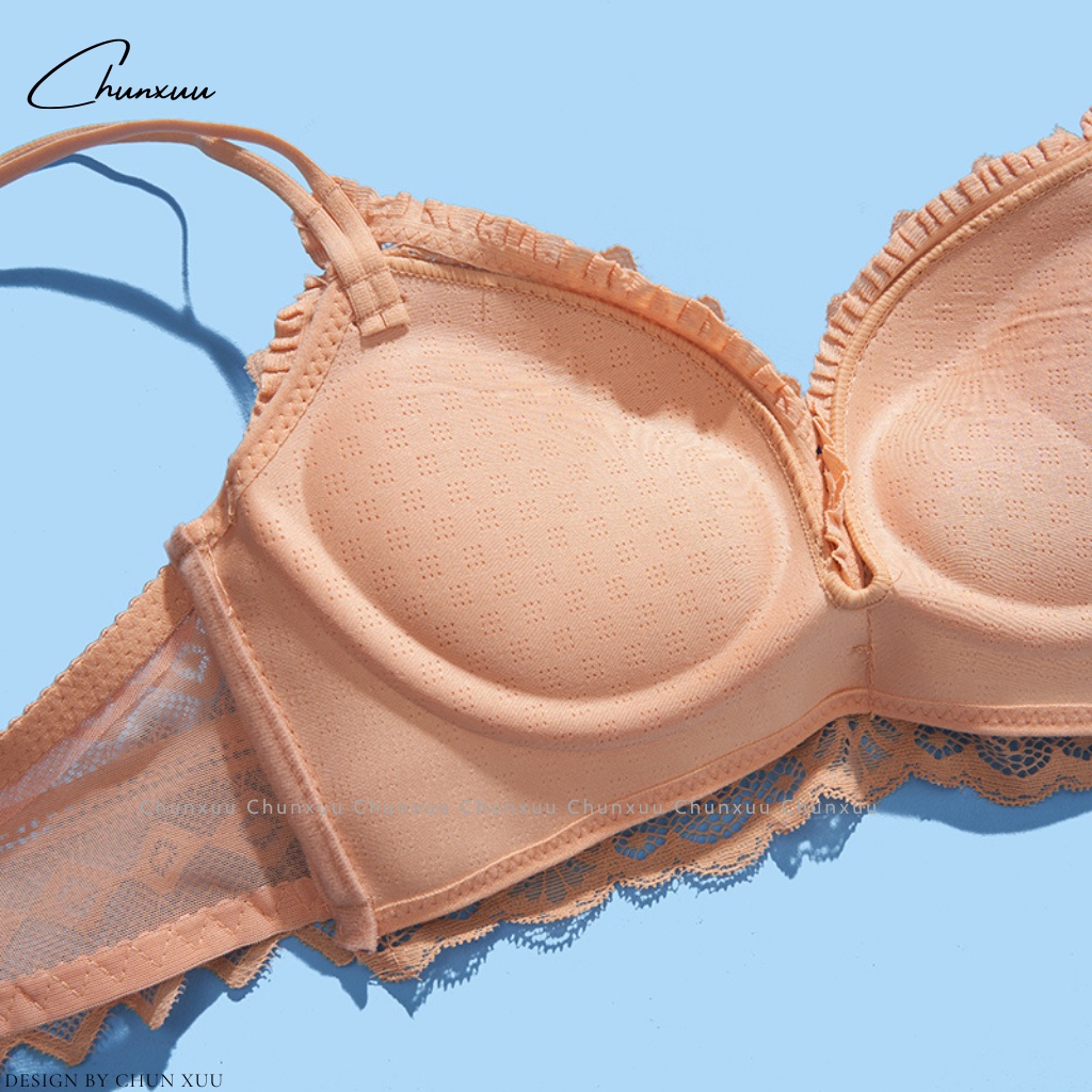 Áo lót nữ ren hoa nâng ngực gợi cảm ChunXuu, thiết kế không gọng có lỗ thông hơi có dây đai điều chỉnh -AV26