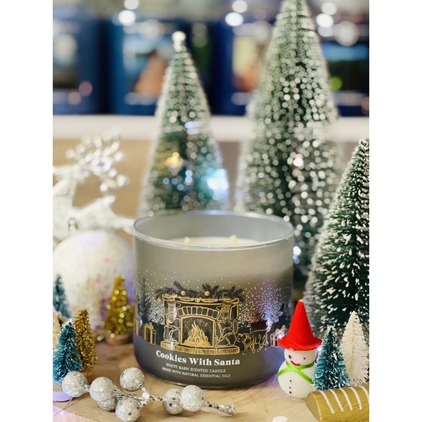 Nến thơm  Bath and Body Works COOKIES WITH SANTA 3 bấc