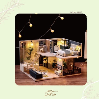 Mô hình nhà gỗ "the satisfied time" l032