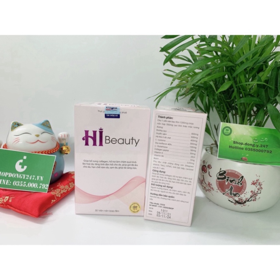 ✅Viên Uống Hi Beauty Tặng mặt nạ  [Freeship] ❤️ - Hi Beauty Trắng Da, Sạch Nám[Chính Hạng]