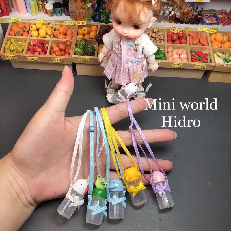 Mô hình bình nước uống mini tỉ lệ 1/6, 1/8, 1/12 dùng cho búp bê Barbie, bjd, holala, Baboliy