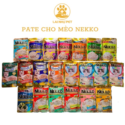 Pate Nekko cho mèo đủ vị- PATE NEKKO Cho mèo con- mèo trưởng thành 21 vị CHÍNH HÃNG Thái Lan- LAI NHỰ PET