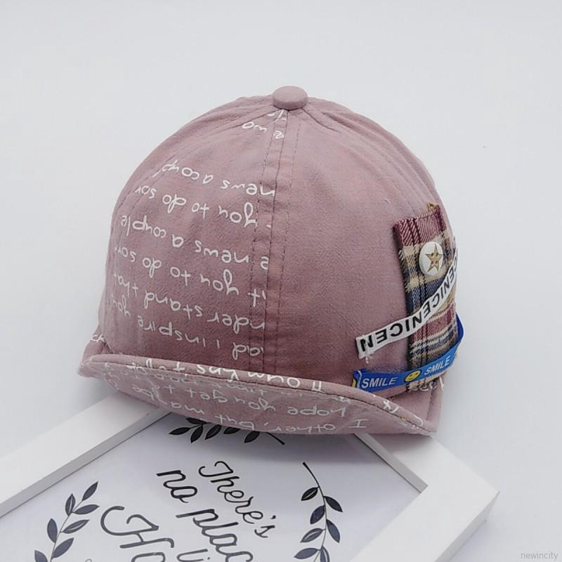 Mũ lưỡi trai in chữ phong cách Hàn Quốc dễ thương dành cho các bé