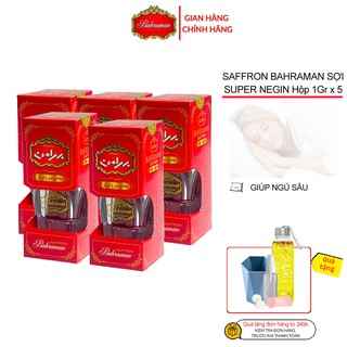 Combo 5 hộp Saffron Bahraman chính hãng Super Negin 01Gram