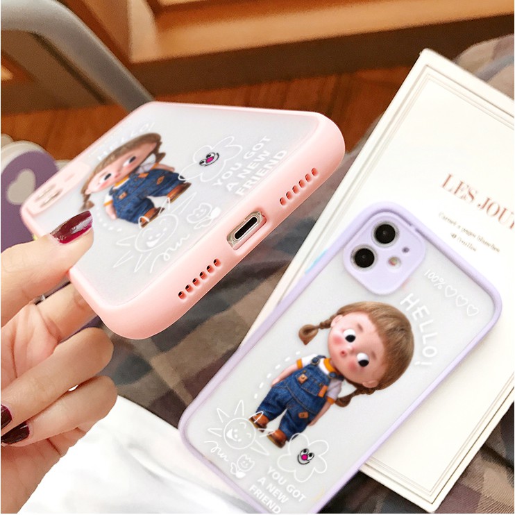 Ốp lưng iphone Baby Hello nhám viền nổi cong 5/5s/6/6plus/6s/6splus/7/7plus/8/8plus/x/xr/xs/11/12/pro/max/plus/promax | BigBuy360 - bigbuy360.vn