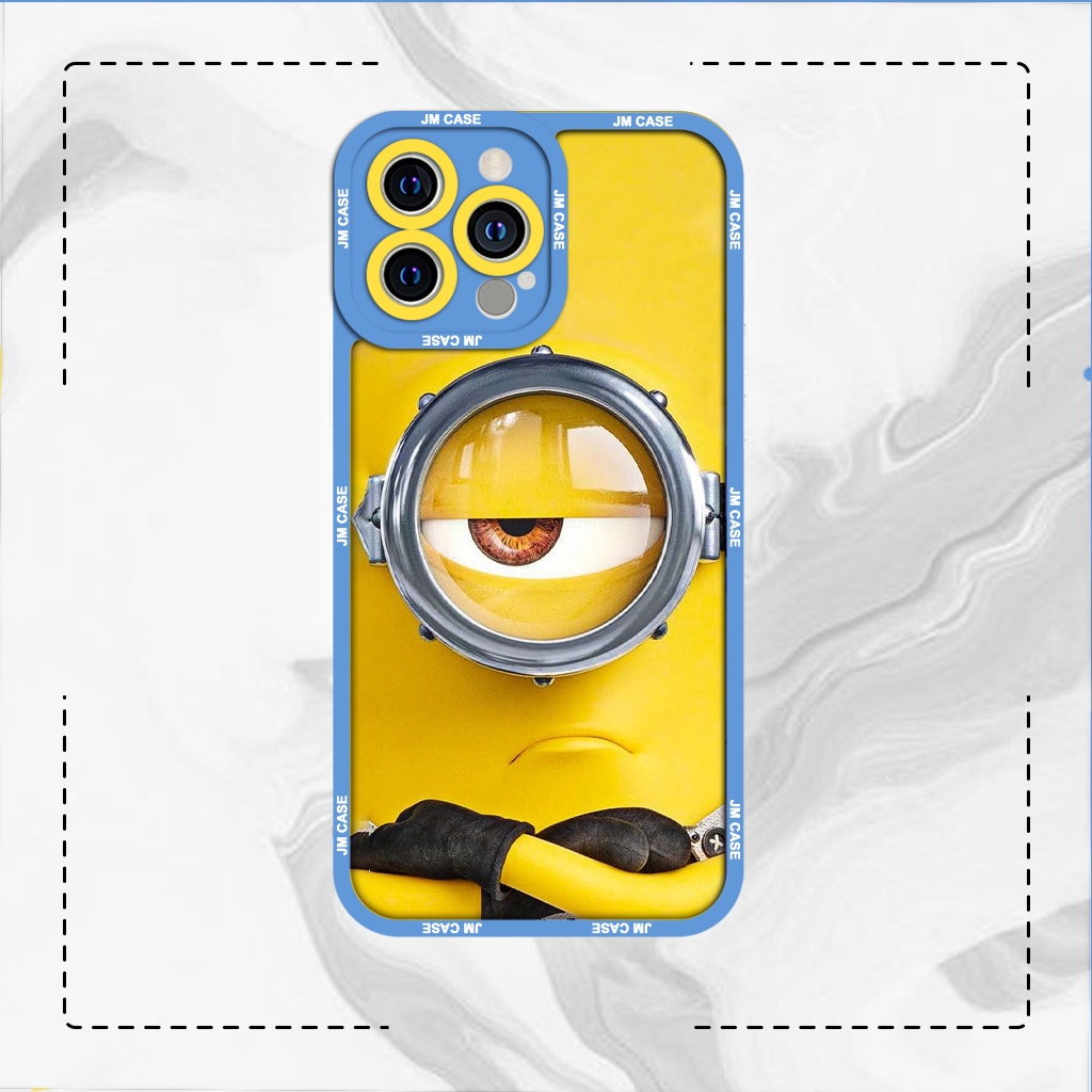 Ốp lưng iphone cạnh vuông JM Case Minion cute dễ thương 6plus/6s/6splus/7/7plus/8/8plus/x/xs/11/12/pro/max/plus/promax
