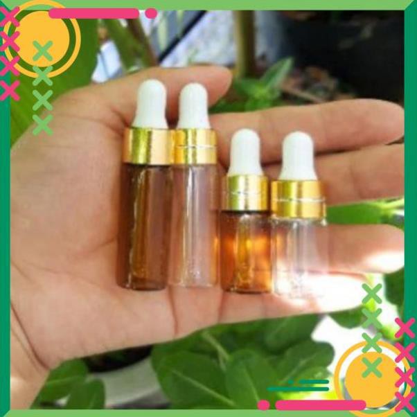 [2ml/3ml/5ml] Lọ đựng tinh dầu thủy tinh mỏng chiết mỹ phẩm