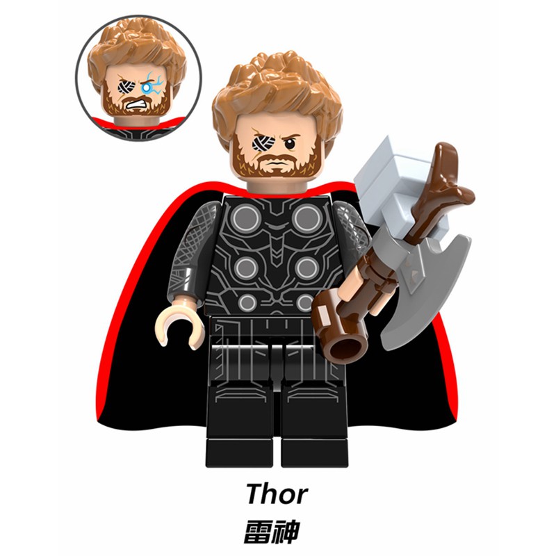 Mô Hình Lắp Ráp Lego Siêu Anh Hùng Marvel Thor Loki Iron Man Thanos Avengers