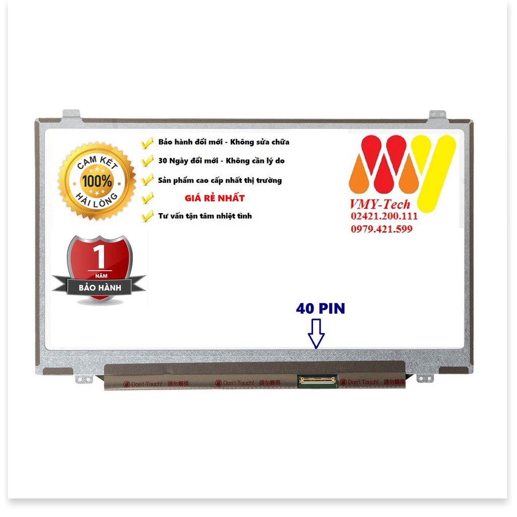 🔜 Màn Hình Laptop 14'' LED Mỏng - Slim 40 Pin ThayThế Cho Dell HP Lenovo Toshiba LG Asus