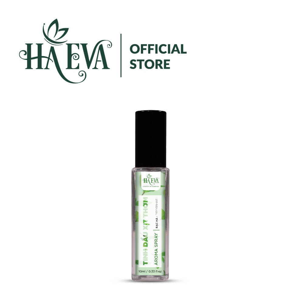Tinh dầu xịt thơm Bạc Hà Haeva 10ml, 100% thiên nhiên, giúp khử mùi, làm thơm, giảm căng thẳng, thư giãn