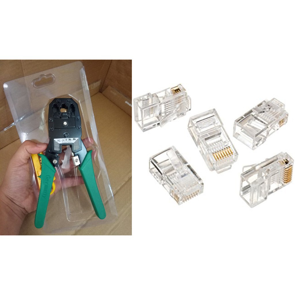 Sale [P3010] Kìm bầm đầu mạng dây Lan RJ45 cực tốt chống nhiễu tín hiệu mạng Lan HG16 Loại Tốt