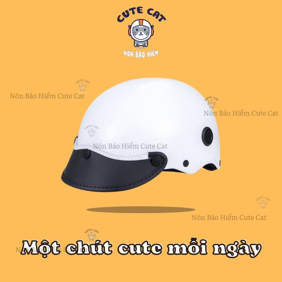 Nón Bảo Hiểm Sơn 1 Màu Chất Liệu Nhựa ABS Cứng Cáp Gọn Nhẹ Có Nhiều Màu Lựa Chọn Tem Mác Đầy Đủ CUTE CAT..