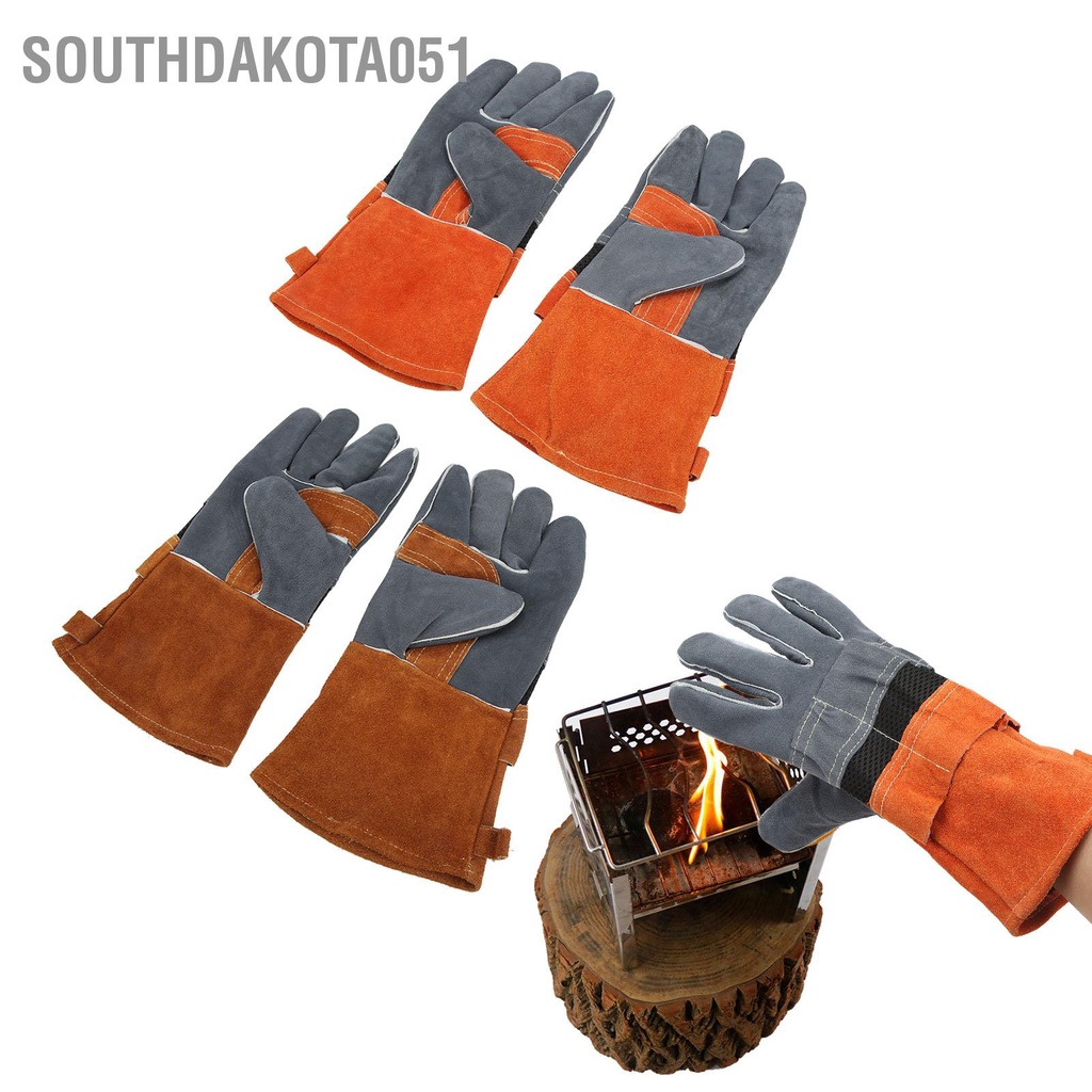 Southdakota051 1 đôi Găng tay chịu nhiệt Ngón riêng biệt chống nóng Dụng cụ nấu ăn để hàn BBQ