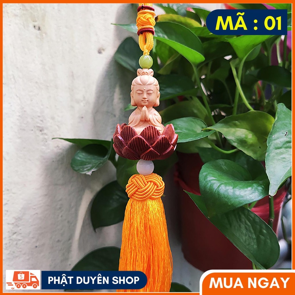 Dây treo oto tượng phật phong thủy 45cm, Mang may mắn, Tài lộc, Bình an - Phatduyenshop