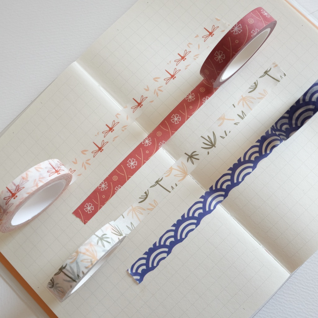 Washi tape (băng keo giấy) họa tiết bốn mùa Nhật Bản 🦋 | A Book of Tea 2022 series