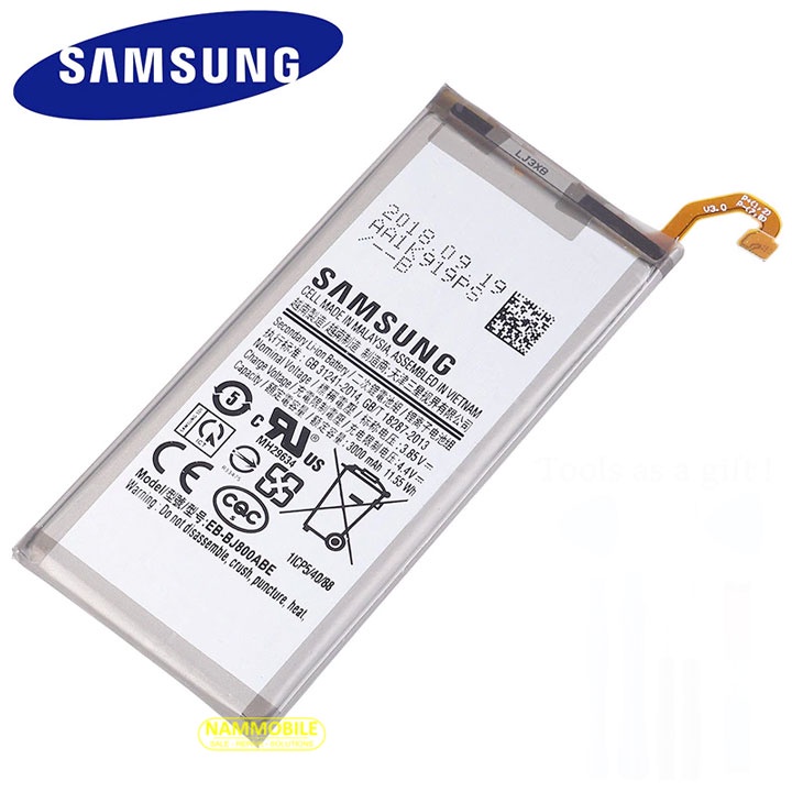 Pin Samsung Galaxy A6, J6, J8 2018, A600, J600, J800 EB-BJ800ABE 3000mAh Zin + Tặng Keo dán Pin + FreeShip