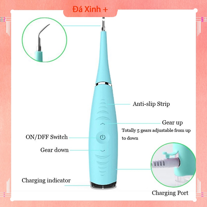 Máy Lấy Cao Răng Cầm Tay Mini - Vệ Sinh Răng - Kẽ Răng Siêu Tiện Dụng ( Tự Lấy Cao Răng Tại Nhà )
